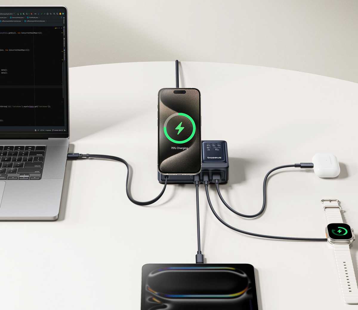 Baseus Nomos 5-in-1 Desktop Charger Qi2 140W desktop